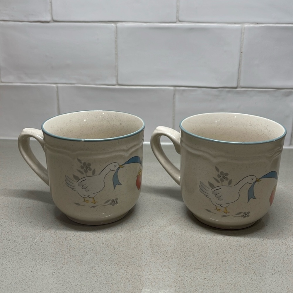International Stoneware Marmalade Teacup/Mug - set of 2
